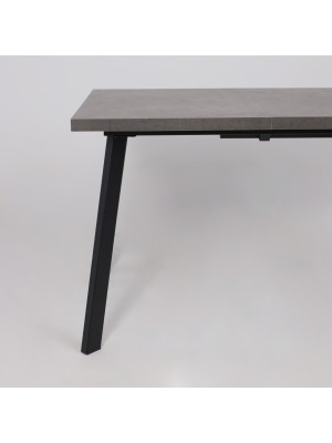 Кухонный стол MamaDoma Borg-120 дымчатая керамика/чёрный спереди