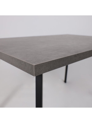 Кухонный стол MamaDoma Borg-120 дымчатая керамика/чёрный вблизи