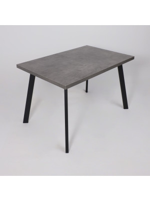 Кухонный стол MamaDoma Borg-120 дымчатая керамика/чёрный сверху