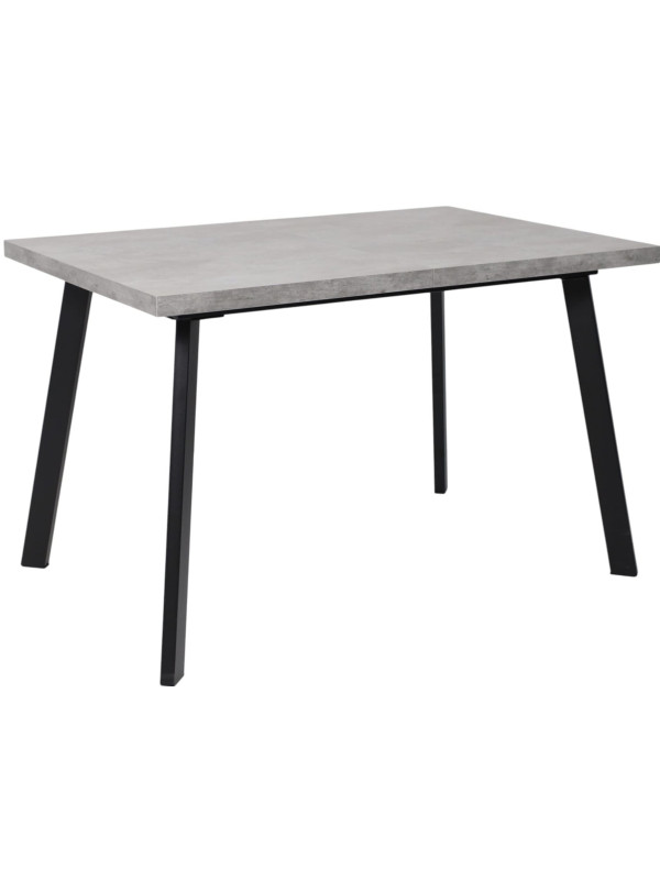 Кухонный стол MamaDoma Borg-120 серый сланец/чёрный