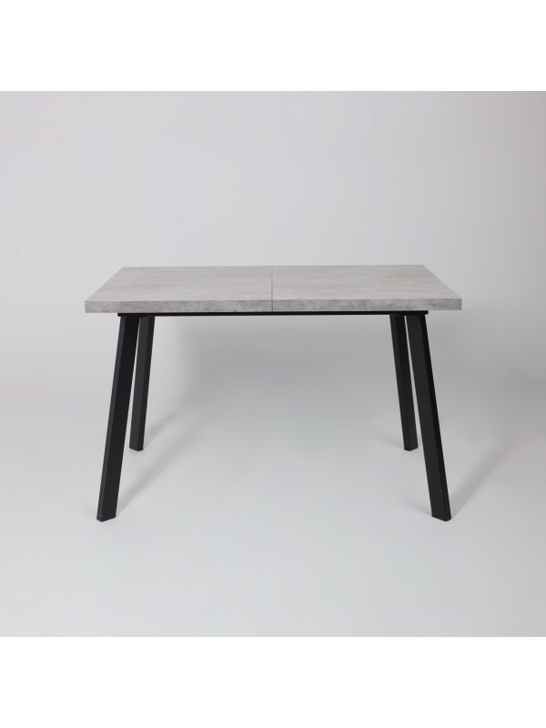 Кухонный стол MamaDoma Borg-120 серый сланец/чёрный раздвижной механизм (1)