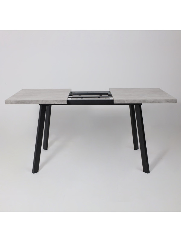 Кухонный стол MamaDoma Borg-120 серый сланец/чёрный раздвижной механизм  (2)