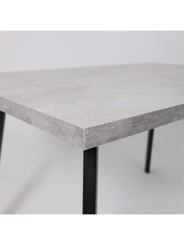 Кухонный стол MamaDoma Borg-120 серый сланец/чёрный вблизи