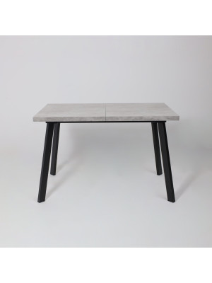 Кухонный стол MamaDoma Borg-120 серый сланец/чёрный раздвижной механизм (1)