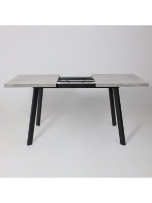 Кухонный стол MamaDoma Borg-120 серый сланец/чёрный раздвижной механизм  (2)