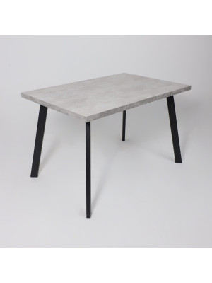 Кухонный стол MamaDoma Borg-120 серый сланец/чёрный сверху