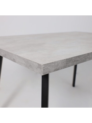 Кухонный стол MamaDoma Borg-120 серый сланец/чёрный вблизи