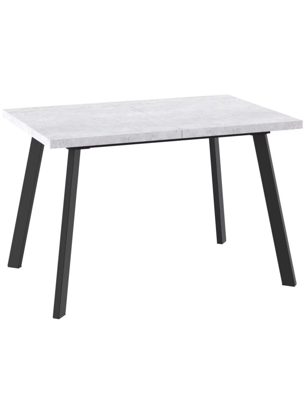 Кухонный стол MamaDoma Borg-140 серый сланец/чёрный
