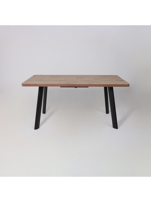 Кухонный стол MamaDoma Leon Lux Radial-160 дуб Веллингтон/чёрный раздвижной механизм (1)