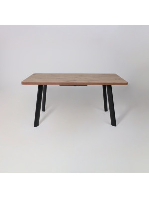 Кухонный стол MamaDoma Leon Lux Radial-160 дуб Веллингтон/чёрный раздвижной механизм (1)