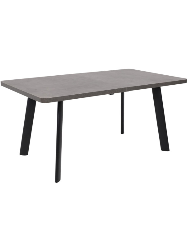 Кухонный стол MamaDoma Leon Lux Radial-180 дымчатая керамика/чёрный