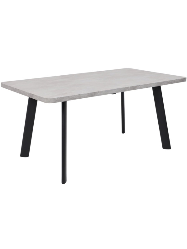 Кухонный стол MamaDoma Leon Lux Radial-180 серый сланец/чёрный