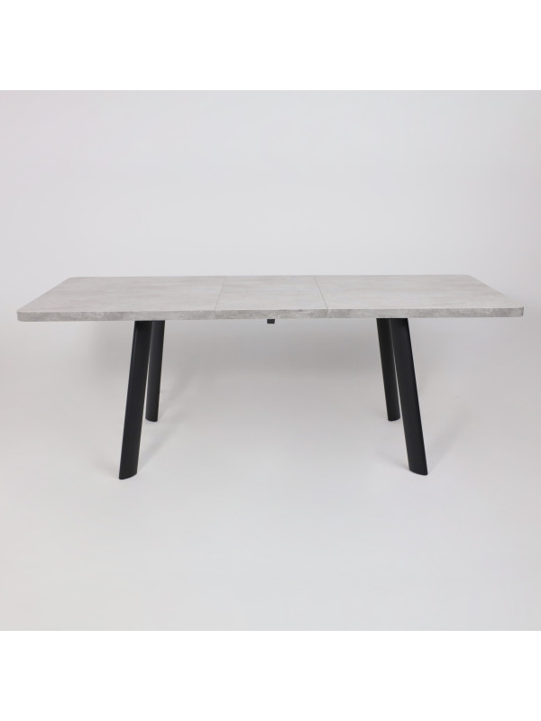 Кухонный стол MamaDoma Leon Lux Radial-180 серый сланец/чёрный раздвижной механизм (4)