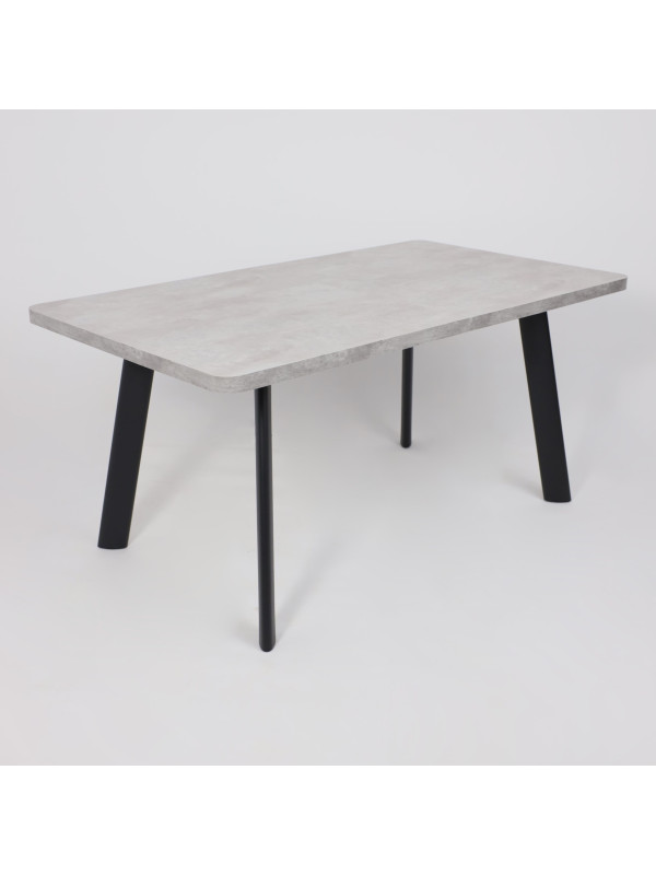 Кухонный стол MamaDoma Leon Lux Radial-180 серый сланец/чёрный сверху