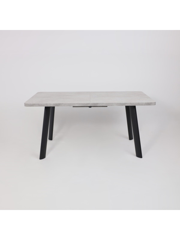 Кухонный стол MamaDoma Leon Lux Radial-180 серый сланец/чёрный раздвижной механизм (1)