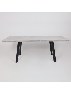 Кухонный стол MamaDoma Leon Lux Radial-180 серый сланец/чёрный раздвижной механизм (4)