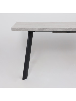 Кухонный стол MamaDoma Leon Lux Radial-180 серый сланец/чёрный сп