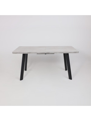 Кухонный стол MamaDoma Leon Lux Radial-180 серый сланец/чёрный раздвижной механизм (1)