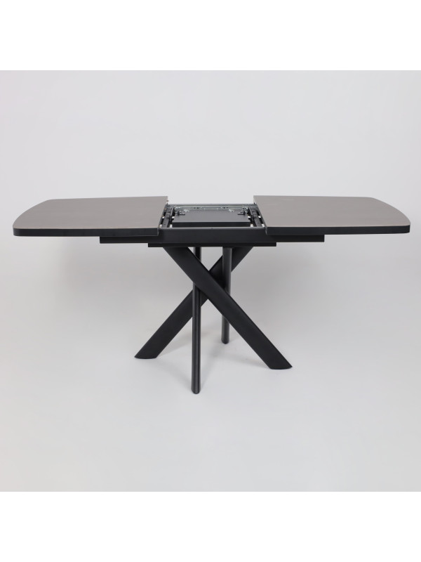 Кухонный стол MamaDoma Leonel-130 Indigo Grey ST Cer/черный раздвижной механизм (2)