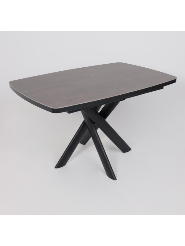 Кухонный стол MamaDoma Leonel-130 Indigo Grey ST Cer/черный сверху