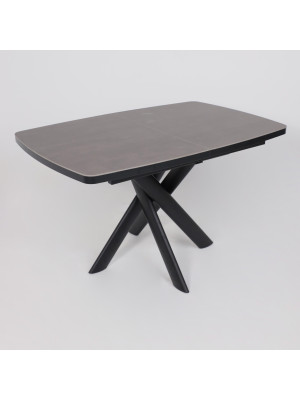 Кухонный стол MamaDoma Leonel-130 Indigo Grey ST Cer/черный сверху