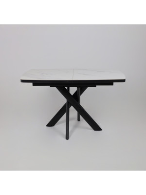 Кухонный стол MamaDoma Leonel-130 Calakatta ST Cer/черный раздвижной механизм (1)