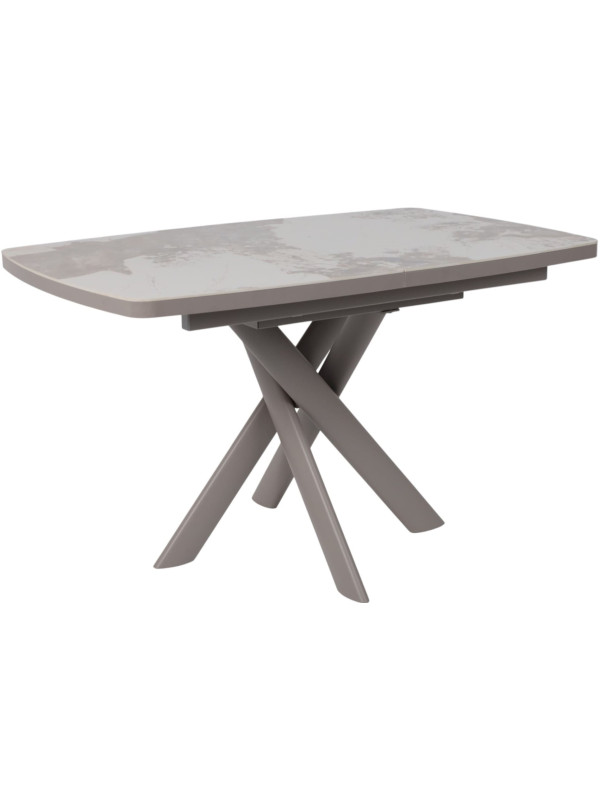 Кухонный стол MamaDoma Leonel-130 Pandora Gloss ST Cer/капучино