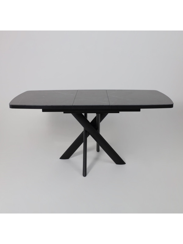 Кухонный стол MamaDoma Leonel-130 Stone Black ST Cer/черный раздвижной механизм (4)