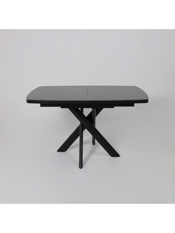 Кухонный стол MamaDoma Leonel-130 Stone Black ST Cer/черный раздвижной механизм (1)