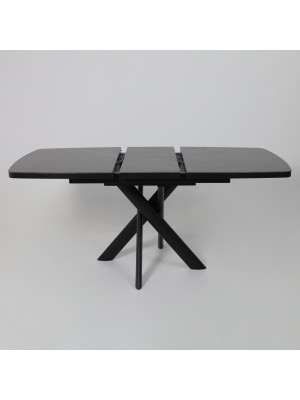 Кухонный стол MamaDoma Leonel-130 Stone Black ST Cer/черный раздвижной механизм (3)