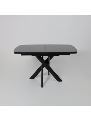 Кухонный стол MamaDoma Leonel-130 Stone Black ST Cer/черный раздвижной механизм (1)