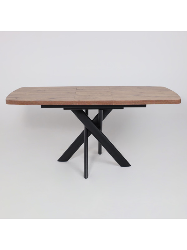 Кухонный стол MamaDoma Leonel-130 дуб Веллингтон/черный раздвижной механизм (