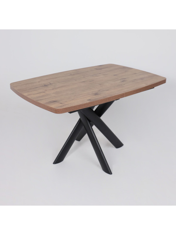 Кухонный стол MamaDoma Leonel-130 дуб Веллингтон/черный сверху