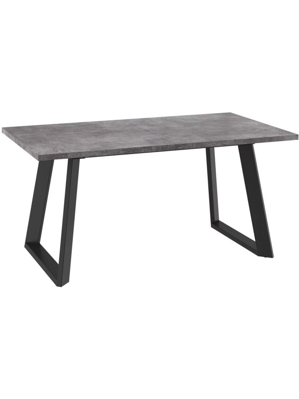 Кухонный стол MamaDoma Loft Lux-160 дымчатая керамика/чёрный