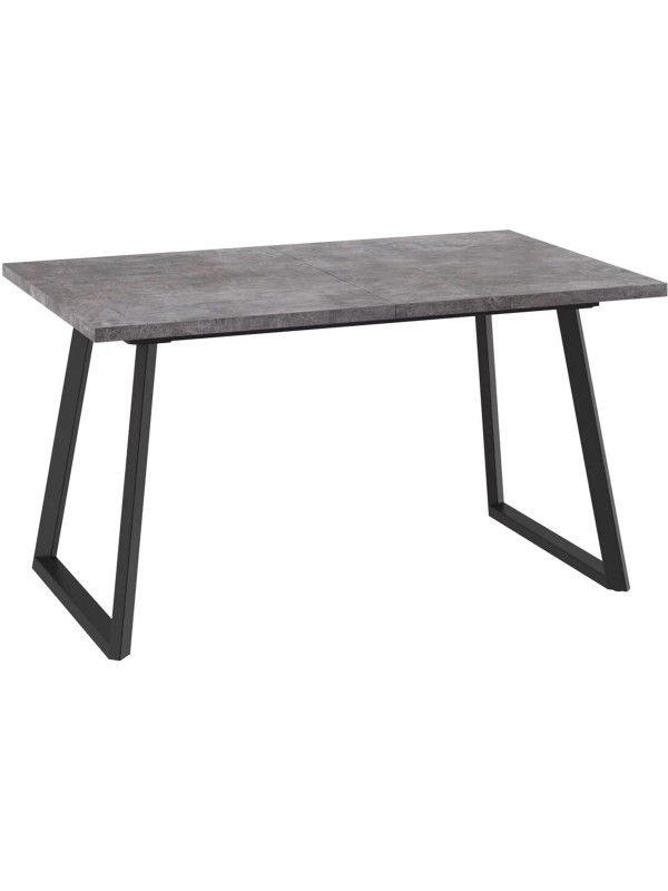 Кухонный стол MamaDoma Loft-140 дымчатая керамика/чёрный