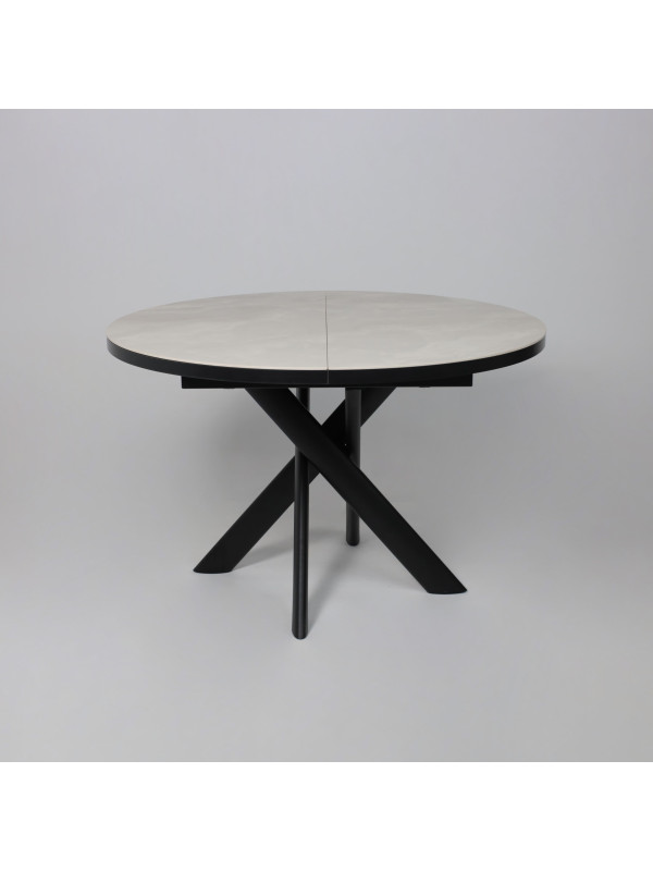 Кухонный стол MamaDoma Ronaldo-120 Onyx Premium Cer/черный раздвижной механизм (1)