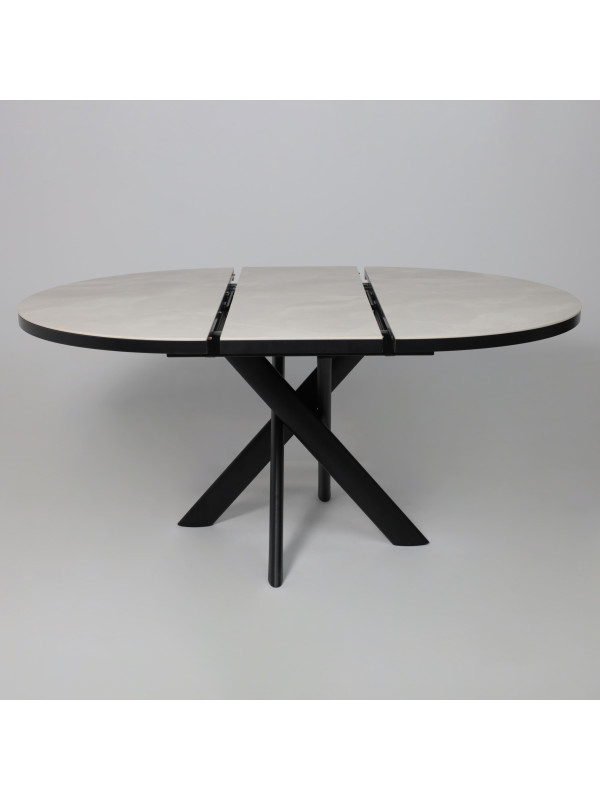 Кухонный стол MamaDoma Ronaldo-120 Onyx Premium Cer/черный раздвижной механизм (3)
