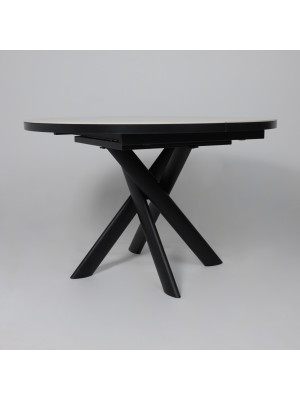 Кухонный стол MamaDoma Ronaldo-120 Onyx Premium Cer/черный сбоку