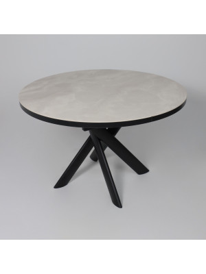 Кухонный стол MamaDoma Ronaldo-120 Onyx Premium Cer/черный спереди