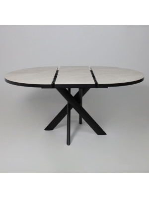 Кухонный стол MamaDoma Ronaldo-120 Onyx Premium Cer/черный раздвижной механизм (3)