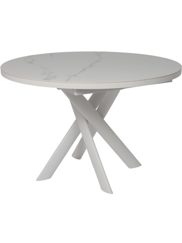 Кухонный стол MamaDoma Ronaldo-120 Patagonoa Bianco Gloss Premium Cer/белый