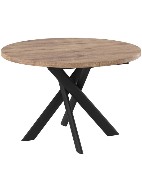 Кухонный стол MamaDoma Ronaldo-120 дуб Веллингтон/черный