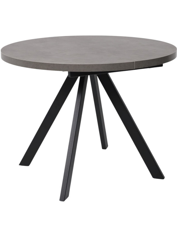 Кухонный стол MamaDoma Rondo M-100 дымчатая керамика/черный