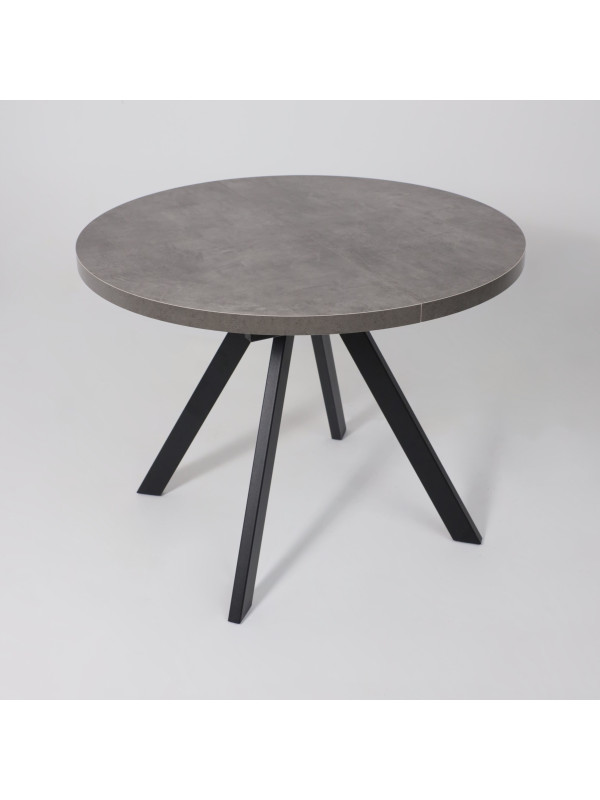 Кухонный стол MamaDoma Rondo M-100 дымчатая керамика/черный сверху