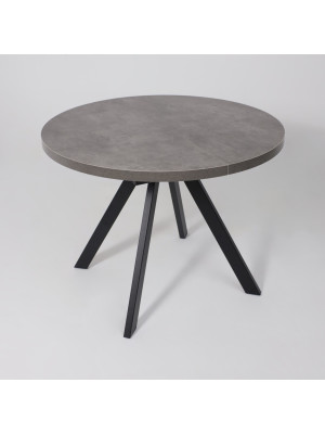 Кухонный стол MamaDoma Rondo M-100 дымчатая керамика/черный сверху