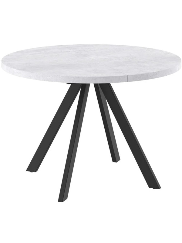 Кухонный стол MamaDoma Rondo M-100 серый сланец/черный