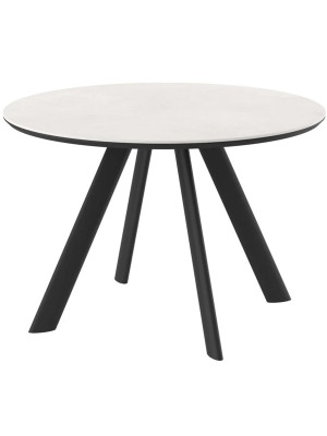 Кухонный стол MamaDoma Rondy-116 Krater Perla Premium Cer/черный