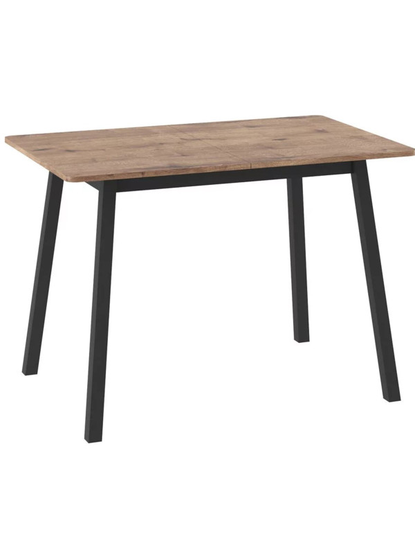 Кухонный стол MamaDoma Tirk Radial-110 дуб Веллингтон/чёрный