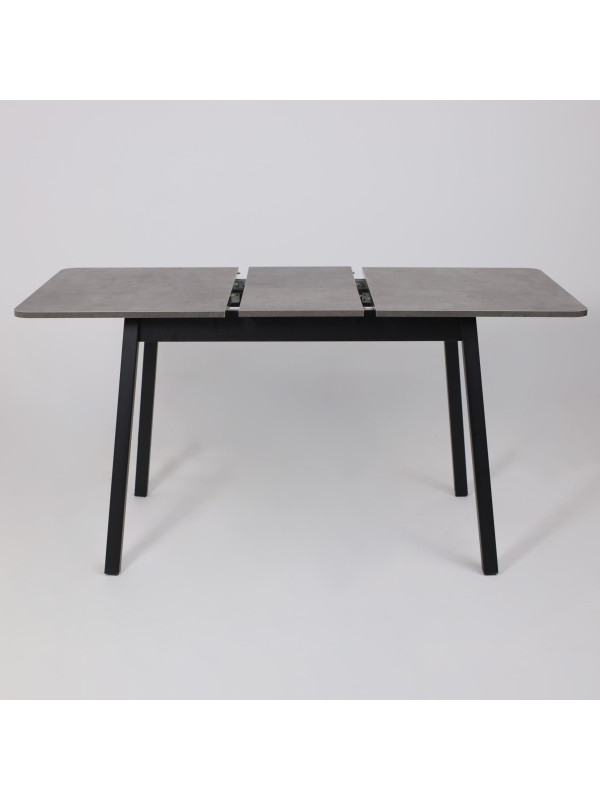 Кухонный стол MamaDoma Tirk Radial-110 дымчатая керамика/чёрный раздвижной механизм (4)