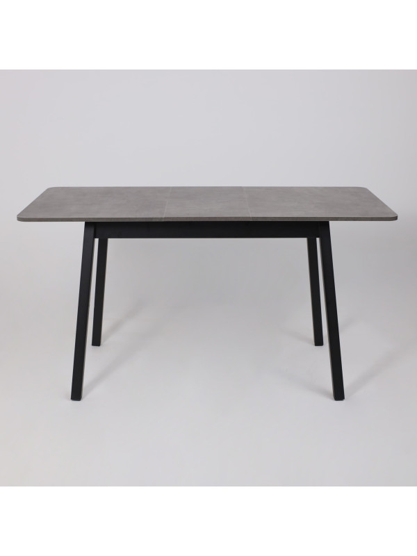 Кухонный стол MamaDoma Tirk Radial-110 дымчатая керамика/чёрный раздвижной механизм (5)